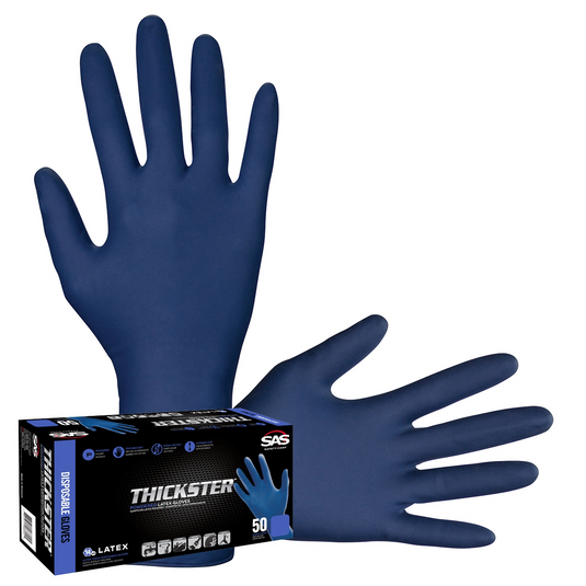 SAS Safety Thickster Powdered Latex Exam Grade Glove; XXL