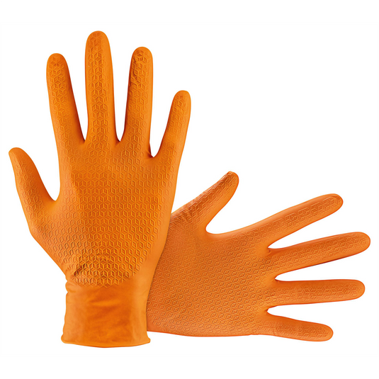 SAS Safety GLOVES NITRILE 7 MIL POWDER FREE MED ORNG 40PK