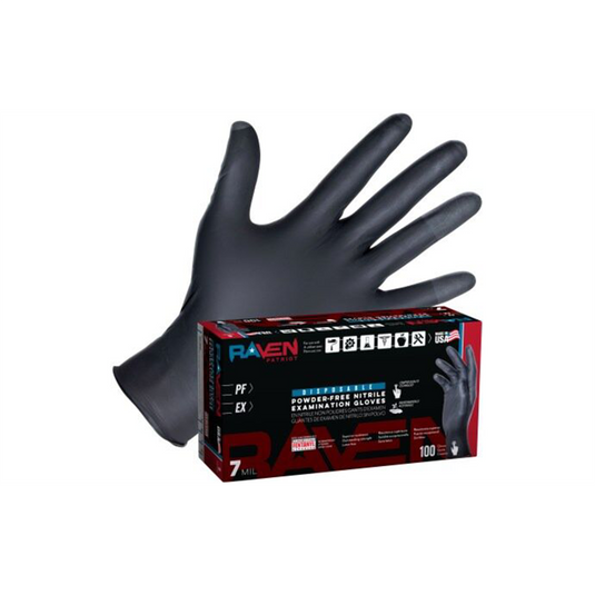 SAS Safety Raven Patriot Nitrile Gloves; 7Mil 2X