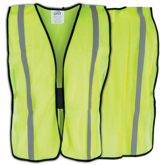 SAS Safety Basic Yellow Safety Vest w/ Reflective Tape