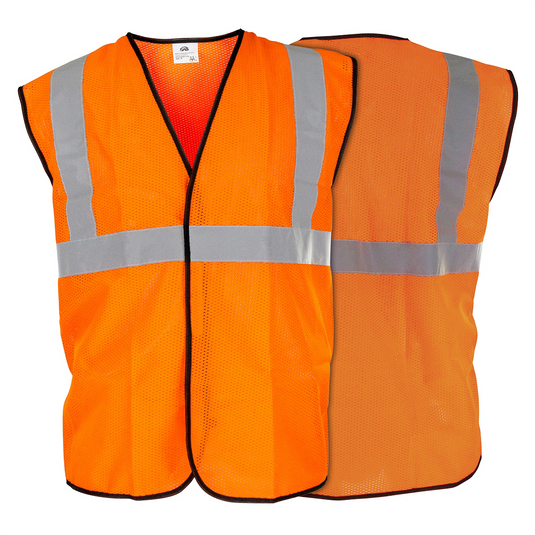 SAS Safety Class-2 Hi-Viz Orange Safety Vest; XXL