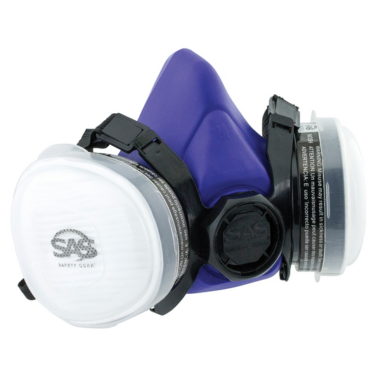 SAS Safety Bandit Maintenance Free Dual Cartridge Respirator; Medium