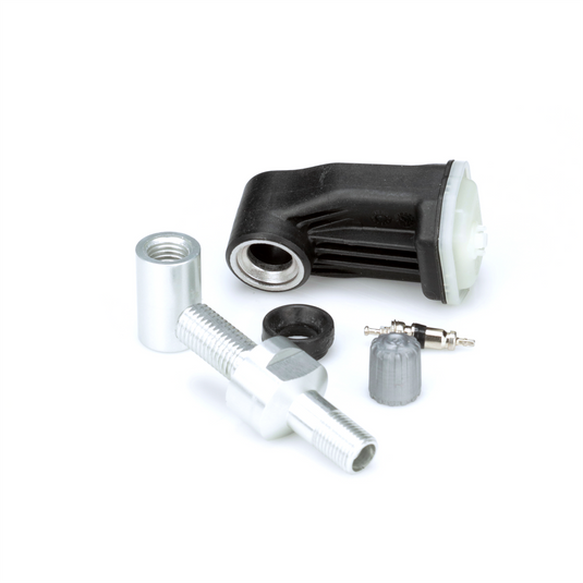 Schrader 90� Programmable EZ-sensor (Clamp-In; 314.9/315/433MHz) with Silver Straight Valve
