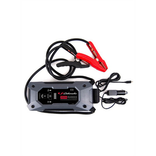 Schumacher Electric SL1651 Rugged 2000A 12V Lithium Ion Jump Starter and Portable Power Pack; 3 in 1 - Grey