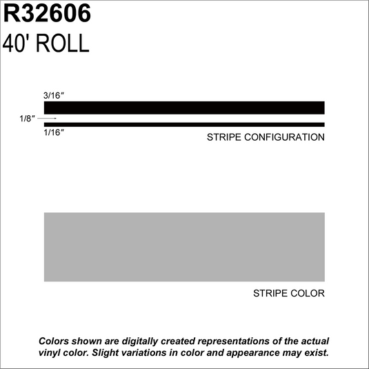 MS; 3/8"" X 40' Silver Metallic