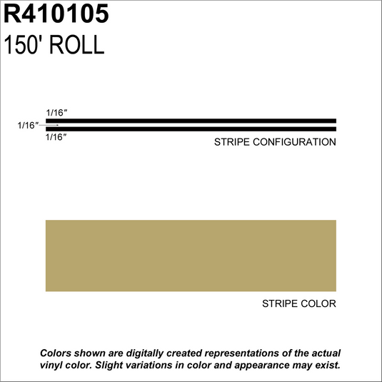 MS; 3/16"" X 150'; Lt Gold Metallic