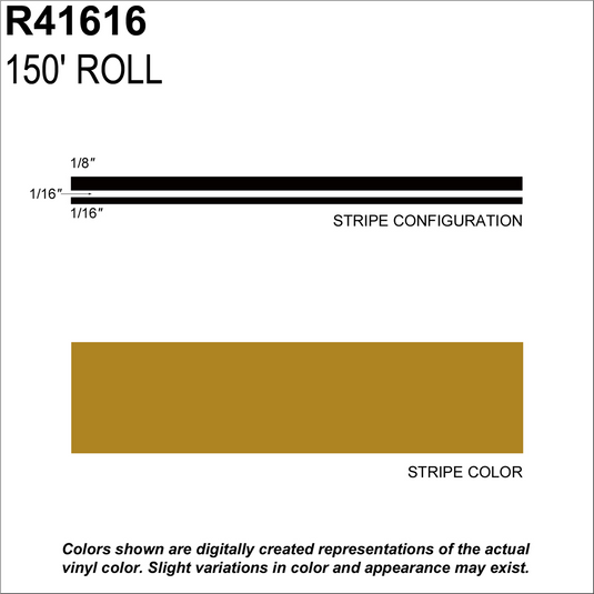 MS; 1/4"" X 150'; Gold Metallic