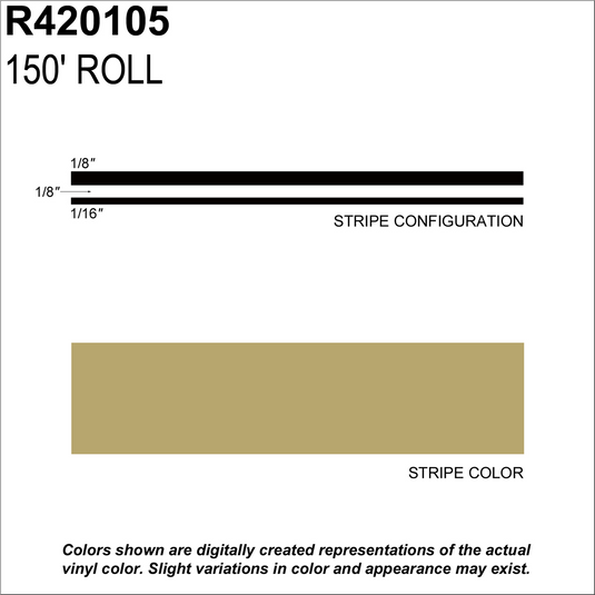 MS; 5/16"" X 150'; Light Gold Metallic