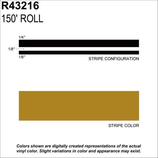 MS; 1/2"" X 150'; Gold Metallic