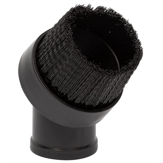 Shop Vac Round Brush Nozzle w/Adaptor; Plastic Construction; Black in Color
