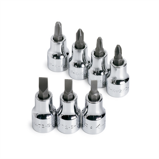 S K Hand Tools 7-Piece 3/8 in. Drive Screwdriver Bit Socket Set
