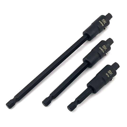 S K Hand Tools 3 Piece 1/4 Inch Power Drive Locking Extension Set