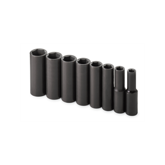 S K Hand Tools SOCKET SET IMPACT 3/8IN. DRIVE 8PC SAE DEEP 6 PT