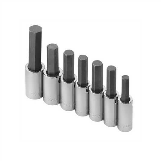 S K Hand Tools SOCKET SET HEX BIT 7 PC 1/2"" DR. FRACT.