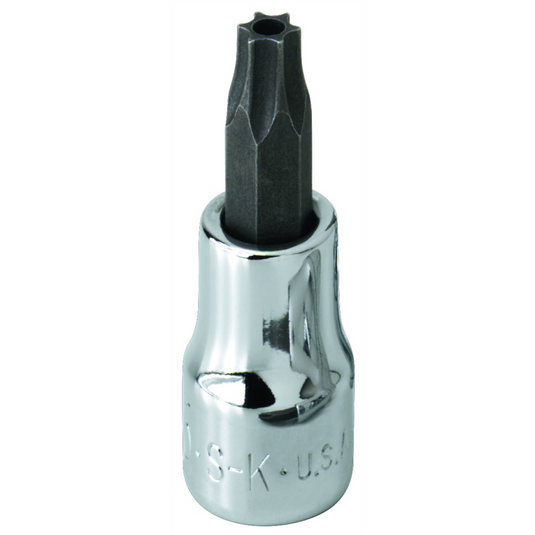 S K Hand Tools Skt Bit Chrm 1/4dr T7 Tamprprf
