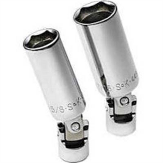S K Hand Tools SPARK PLUG SKT SET 3/8DR UNIVERSAL SWIVEL CHROME