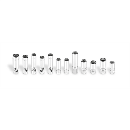 S K Hand Tools 12 Piece Spark Plug Socket Set -3/8"" Drive