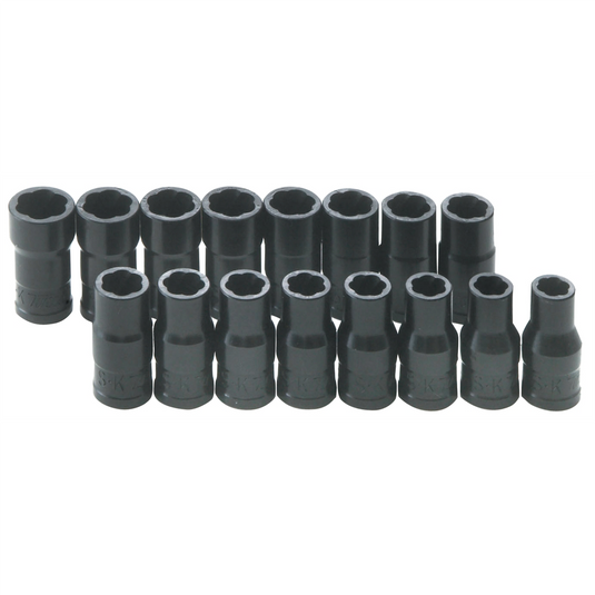 TURBO SOCKET SET 16PC 1/4"" DR SAE& METRIC