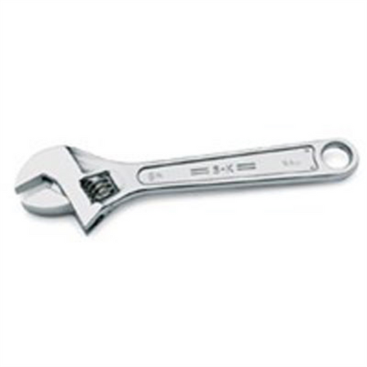 S K Hand Tools CHROME FINISH ADJUSTABLE WRENCH 18