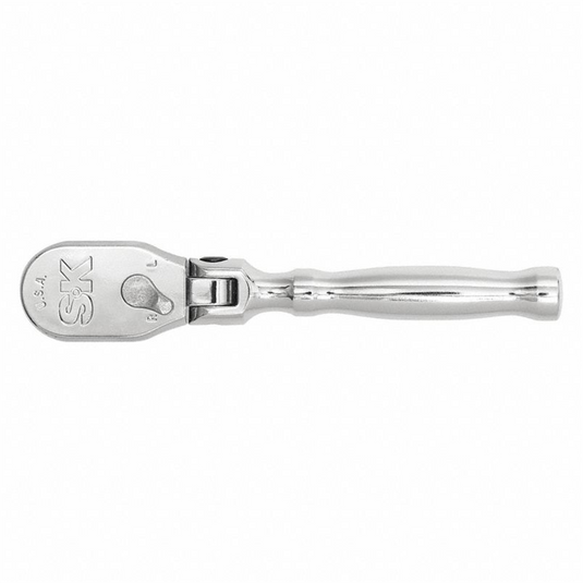 S K Hand Tools 1/4"" Dr LP90 Ratchet Flex Head 5"" Handle