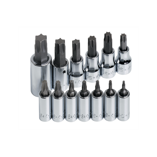 S K Hand Tools SOCKET SET TORX 13 PC 1/4 3/8 & 1/2IN. DRIVES