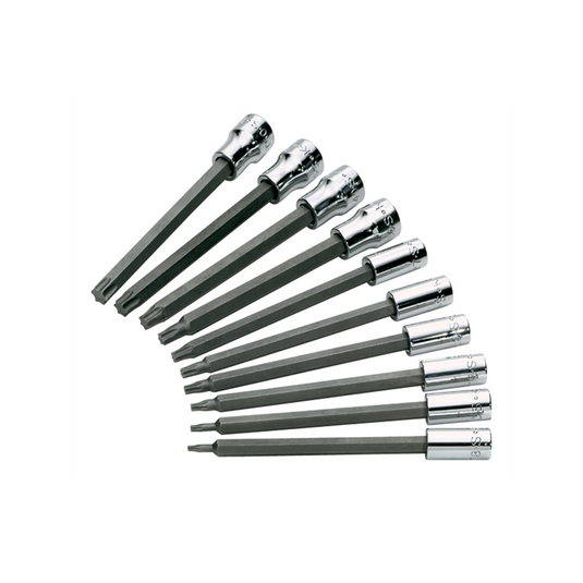 S K Hand Tools SOCKET SET TORX 10PC 1/4 & 3/8IN. DRIVES 4IN. LEN
