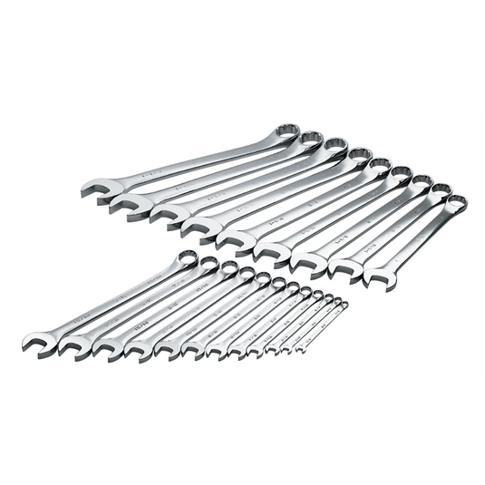 S K Hand Tools WRENCH SET COMBINATION 21 PC SAE LONG HI POLISH