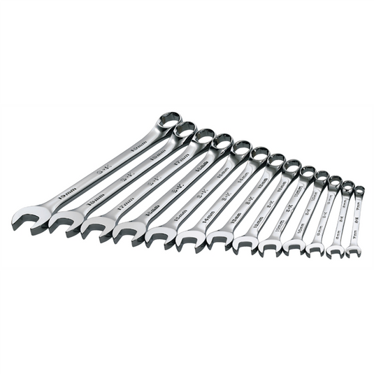S K Hand Tools WRENCH SET COMBINATION 13 PC METRIC HI POLISH