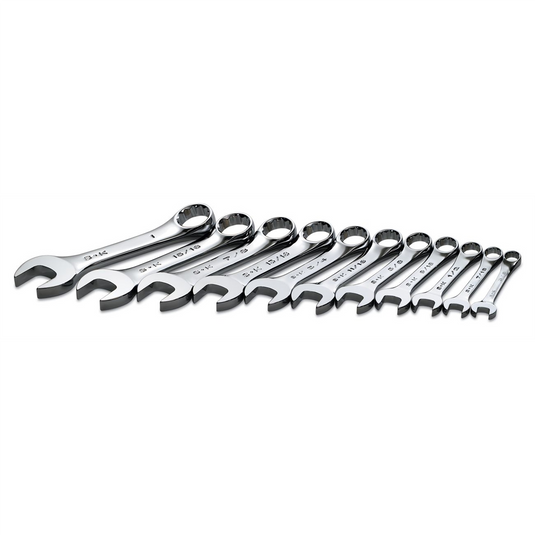 S K Hand Tools WRENCH SET COMBINATION 11 PC SAE SHORT POLISH