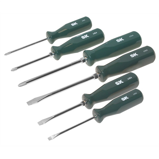 S K Hand Tools SURE-GRIP 6PC AUTOMOTIVE SCREWDRIVER SET