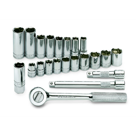 S K Hand Tools Set Skt 3/8dr 6pt Mt 22pc