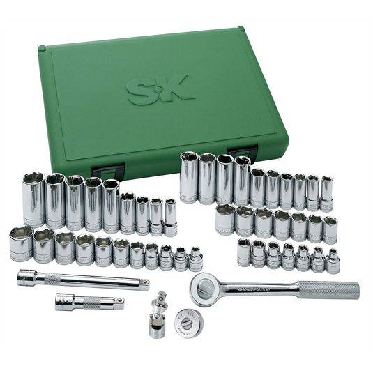 S K Hand Tools 49 Pc. 3/8"" Thru 7/8"" Plastic Storage Case