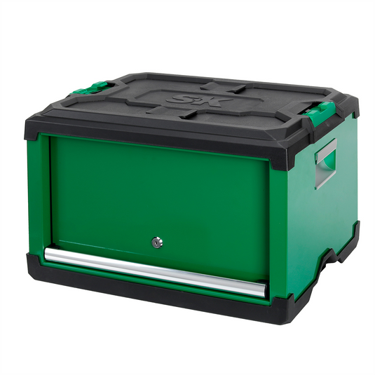 S K Hand Tools Modular Stackable Storage Tool Box; Lift-Up Sliding Door Steel Box