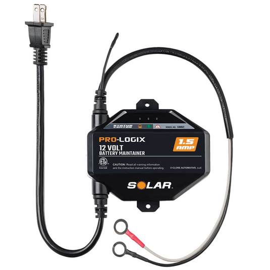 Clore Automotive SOLAR 1002 1.5 Amp 12 Volt Automatic Underhood Battery Charger