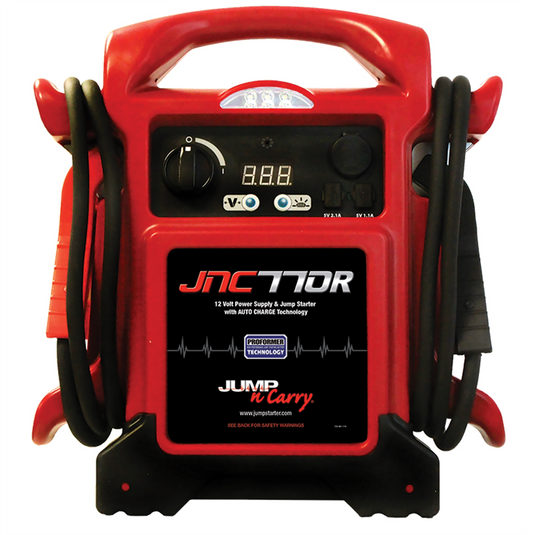 Clore Automotive JNC770R Jump-N-Carry 1700A Premium 12V Jump Starter with Power Supply and Auto Charge Technology - Red