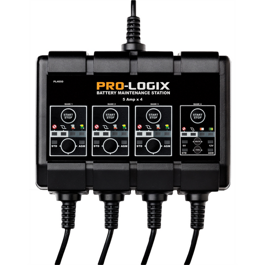 Clore Automotive SOLAR PL4050 12V 4x5A SOLAR PRO-LOGIX 4-Bank Battery Maintenance Station