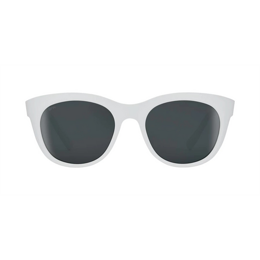 SPY Optic Boundless Matte White - Gray Black Mirror Sunglasses