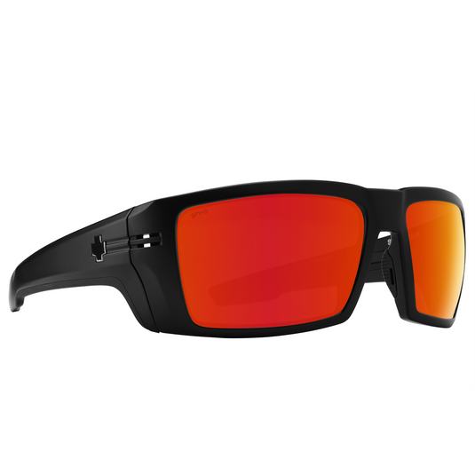 SPY OPTIC INC Rebar ANSI Matte Black Happy Bronze Red Spectra Mirror
