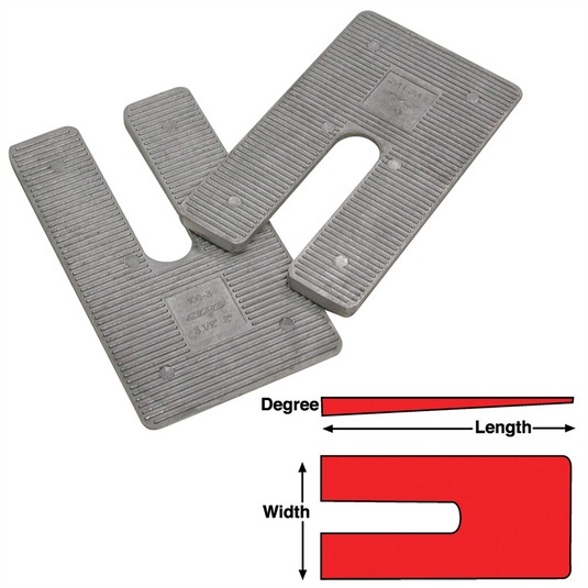 Specialty Products Company AL SHIMS 4x6.5x0.5 DEG (6)