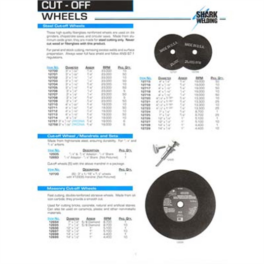 Shark Industries 4-1/2 X 3/32 X 7/8 CUT-OFF