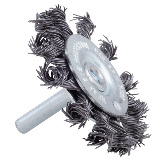 Shark Welding 2-inch Mini Knotted Wire Wheel on 1/4-inch Mandrel