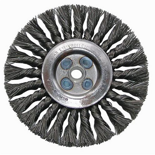 Shark Industries 4"" Straight Knotted Wire Wheel