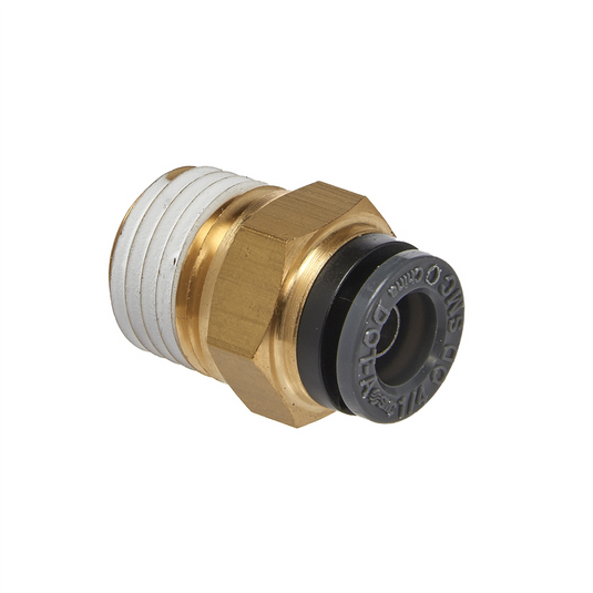 S.U.R.&R. STRAIGHT MALE CONNECTOR 1/4"" TUBE X 1/4"" NPT (2)