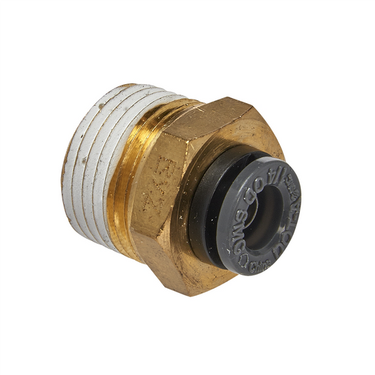 S.U.R.&R. STRAIGHT MALE CONNECTOR 1/4"" TUBE X 3/8"" NPT (2)
