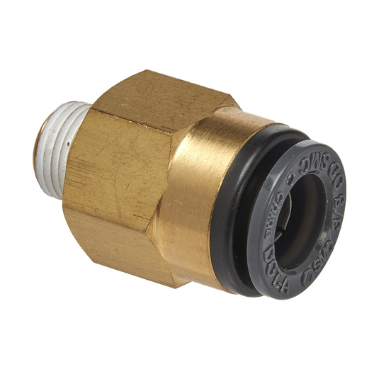 S.U.R.&R. STRAIGHT MALE CONNECTOR 3/8"" TUBE X 1/8"" NPT (2)