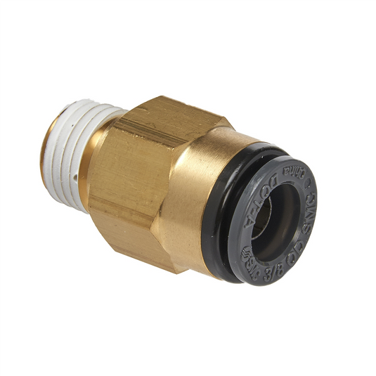 S.U.R.&R. STRAIGHT MALE CONNECTOR 3/8"" TUBE X 1/4"" NPT (2)