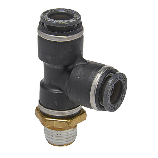 S.U.R.&R. MALE RUN TEE 3/8"" TUBE X 1/4"" NPT (2)