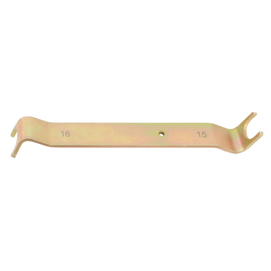 S.U.R.&R. DT1516 Disconnects 15 and 16mm air line and other push-In style fittings with ease. Use on air system connections for heavy-duty trucks; brakes; suspension; steering; engine; transmission and more!