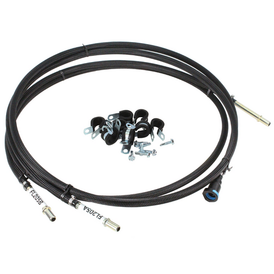 S.U.R.&R. Quick-Fit Flexible Fuel Lines allow you to easily replace damaged fuel lines on numerous Chevrolet and GMC truck models (2004-2010). Lines are pre-assembled and ready to install.