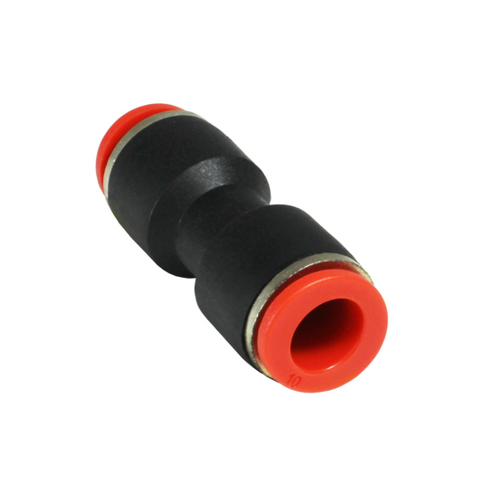 S.U.R.&R. 3/8"" & 10mm Push to Connect Nylon Fuel Line Union; Straight